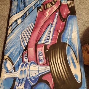 Mattel Hot Wheels Child Sleeping Bag W/track To Play On Inside Rare 2000s